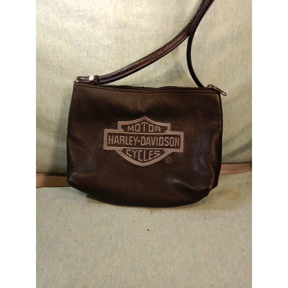 Harley-Davidson Motorcycles Black Leather Shoulder Bag